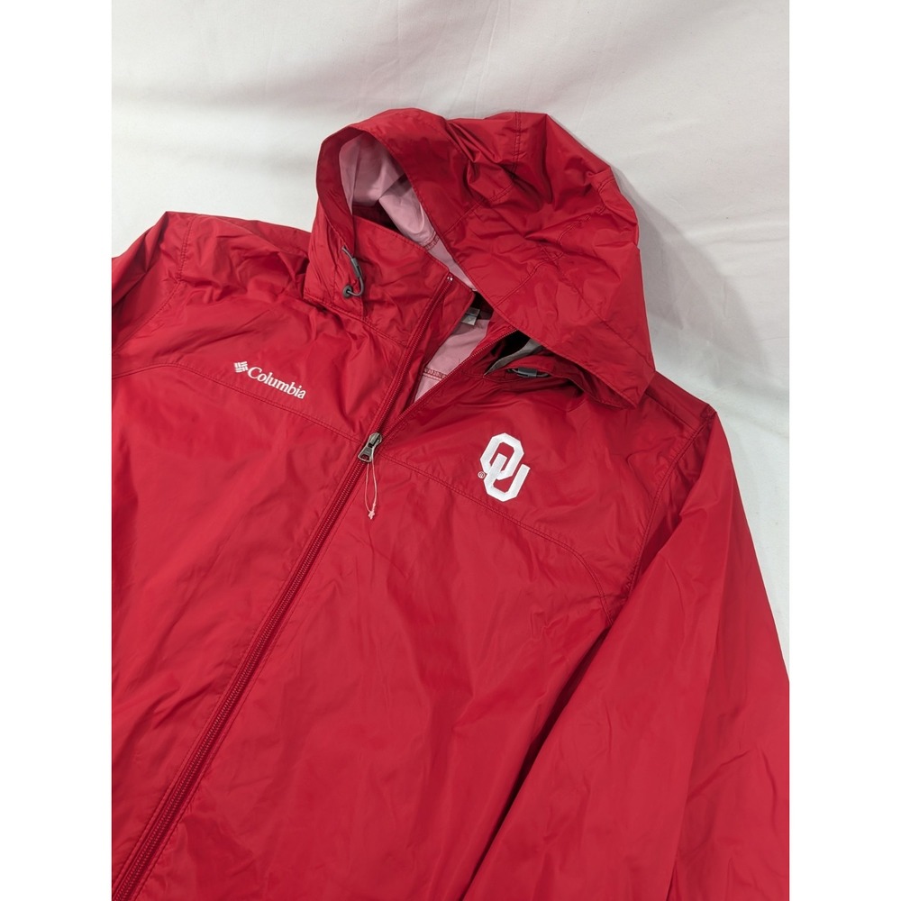 New No Tag Columbia Oklahoma Sooners Lightweight Zip Hoodie Large Raincoat NCAA